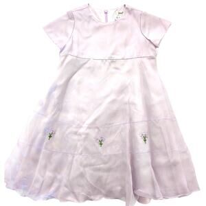 VTG Neiman Marcus HELENA Lilac Sleeveless Dress & Matching Wool Overcoat Size 3T